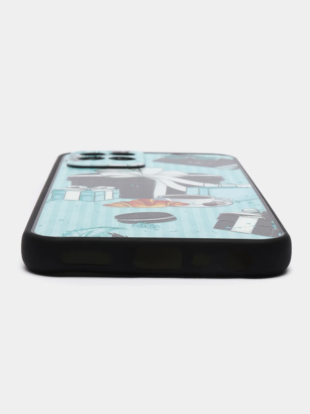 Бирюзовый чехол с рисунком на Realme 8i и Realme Narzo 50 4G (Реалми 8i и Реалми Нарзо 50 4G)