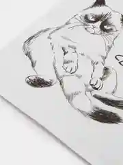 Черный наклейки интерьерные "Коты", на бачок и крышку унитаза