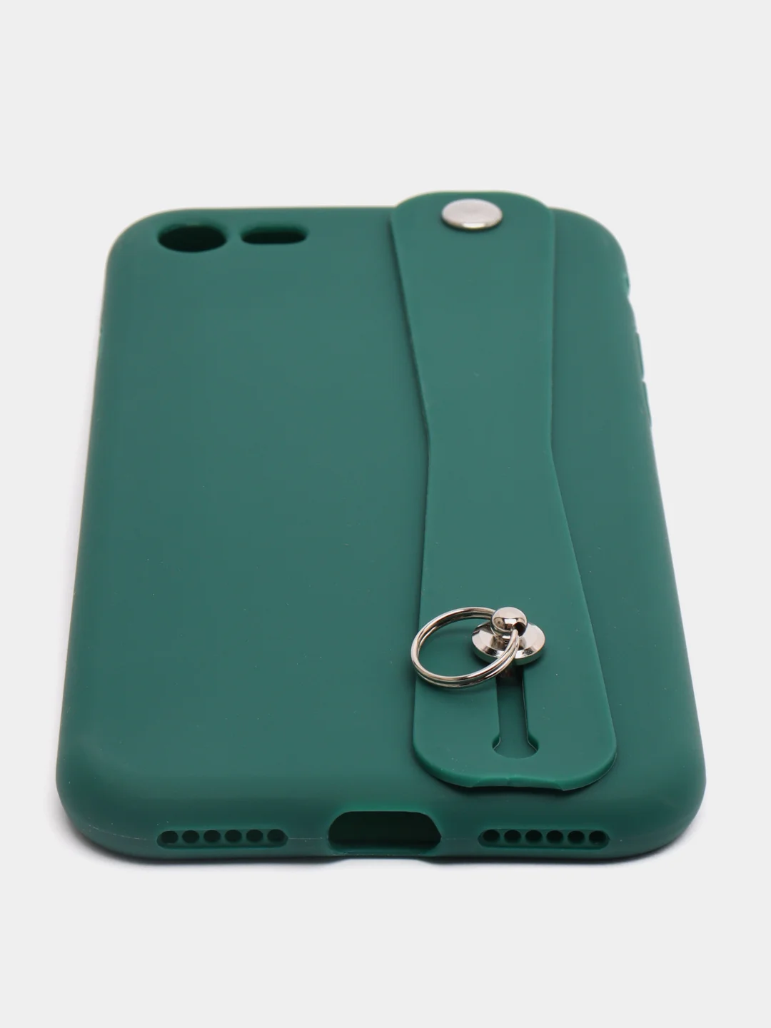 Зеленый чехол для Apple iPhone 7 Plus / 8 Plus силиконовый, с ручкой