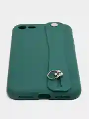 Зеленый чехол для Apple iPhone 7 Plus / 8 Plus силиконовый, с ручкой