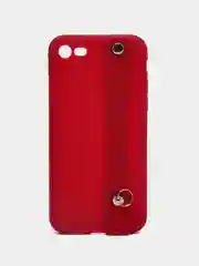 Багровый чехол для Apple iPhone 7 Plus / 8 Plus силиконовый, с ручкой