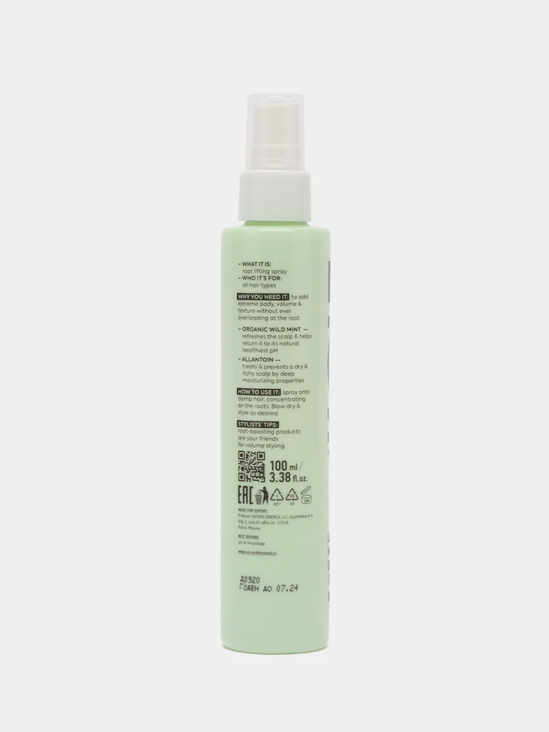 Спрей-тоник для объема волос Natura Siberica "Refresh My Scalp ICE", 100 мл
