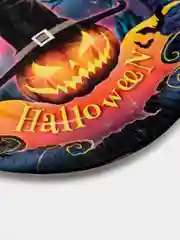Синий тарелка бумажная , салфетки на Хэллоуин "Happy Halloween", 18 см, набор из 6 штук
