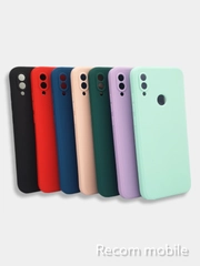 Чехол силиконовый Xiaomi Redmi Note 7 матовый с защитой камер, закрытым низом и бархатом