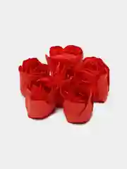 Красный мыльные розы "Сердце" в подарочной коробке с бантом: цветы, которые не завянут