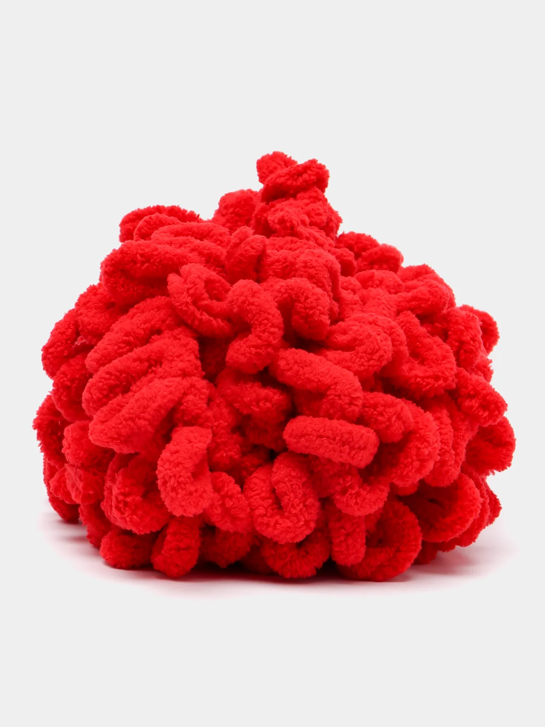 Красный пряжа Alize Puffy, петельки большие, микрополиэстер, 100 г, 9 м