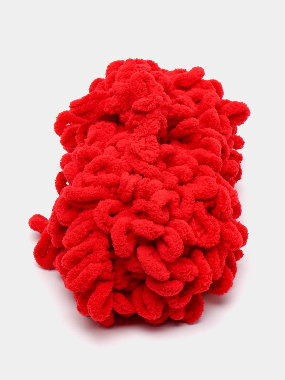 Красный пряжа Alize Puffy, петельки большие, микрополиэстер, 100 г, 9 м