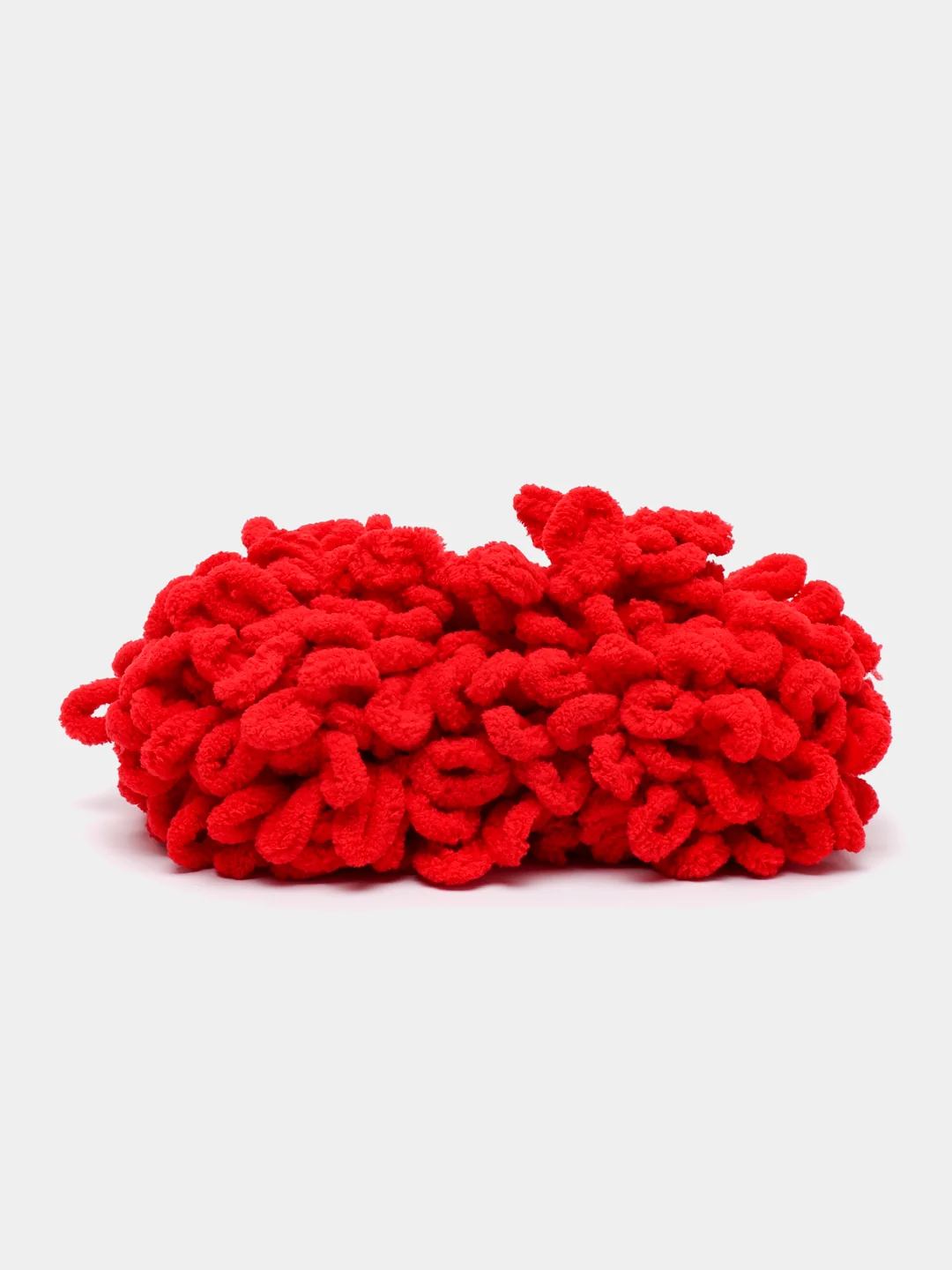 Красный пряжа Alize Puffy, петельки большие, микрополиэстер, 100 г, 9 м