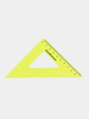 Угольник пластиковый ErichKrause Neon, 9см/45°, желтый, в флоупаке