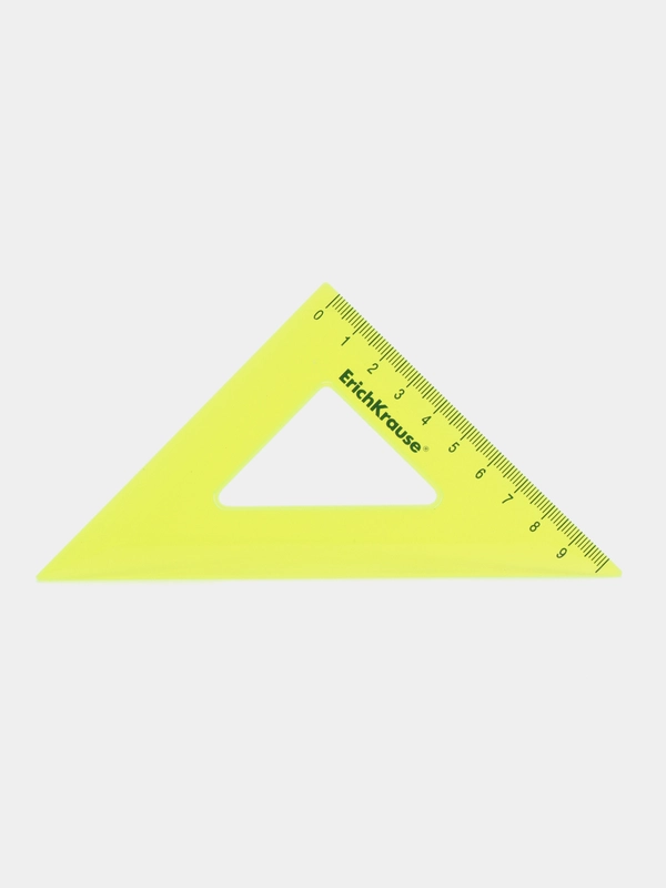 Угольник пластиковый ErichKrause Neon, 9см/45°, желтый, в флоупаке