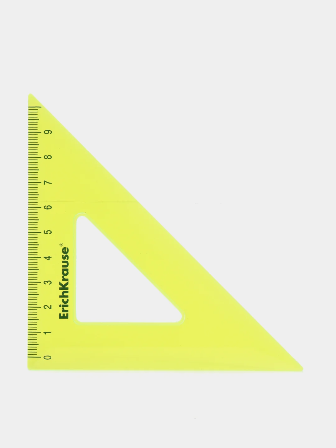 Угольник пластиковый ErichKrause Neon, 9см/45°, желтый, в флоупаке