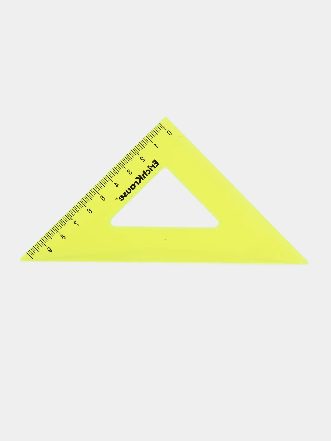 Угольник пластиковый ErichKrause Neon, 9см/45°, желтый, в флоупаке