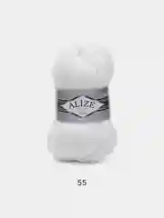 Белый пряжа Alize Superlana maxi(суперлана макси) 25% шерсть,75% акрил,100г/100м