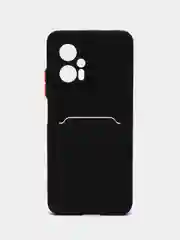 Черный чехол XIAOMI POCO X4 GT / REDMI NOTE 11T PRO  с отделением для пластиковой карты