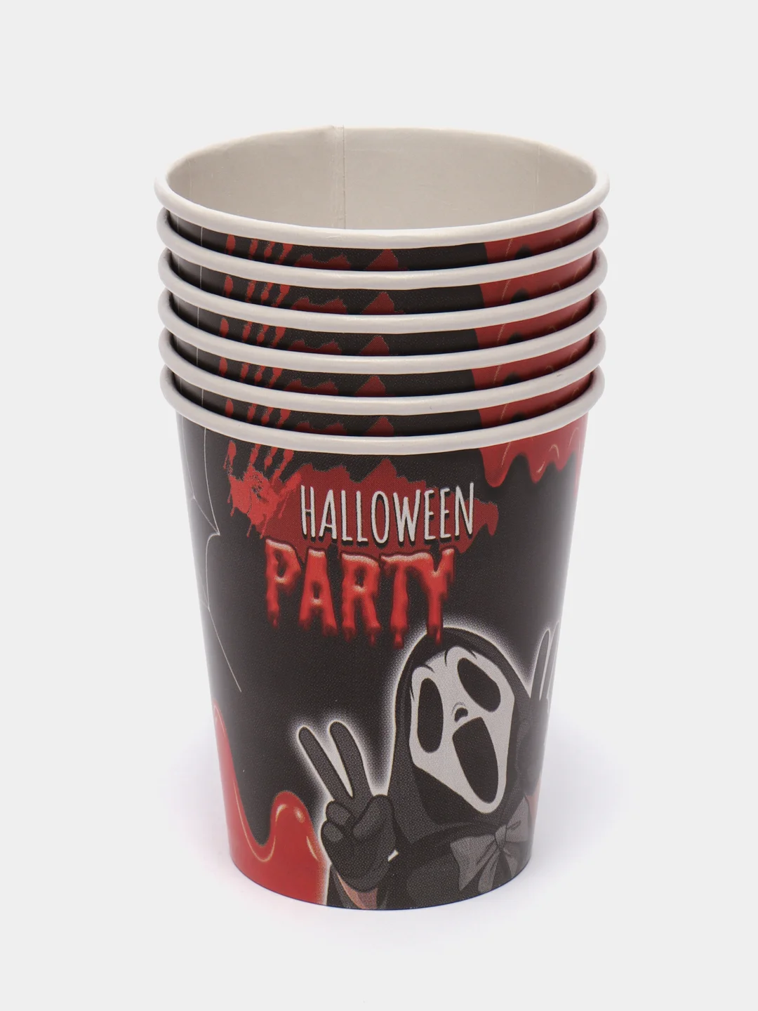 Красный стакан бумажный на хэллоуин Halloween party, 250 мл, 6 шт