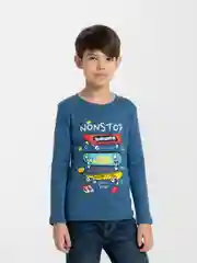 Синий меланж лонгслив, толстовка, для мальчика утепленный, 4-8 лет, 100% хлопок