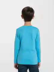 Бирюзовый лонгслив, толстовка, для мальчика утепленный, 4-8 лет, 100% хлопок