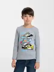 Серый меланж лонгслив, толстовка, для мальчика утепленный, 4-8 лет, 100% хлопок