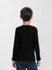 Черный лонгслив, толстовка, для мальчика утепленный, 4-8 лет, 100% хлопок