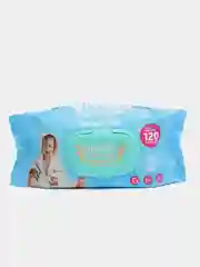 Голубой влажные салфетки детские Angel Nature 120 шт