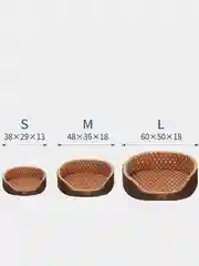 Овальная лежанка для кошек и собак с подстилкой