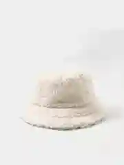 Белый панама меховая