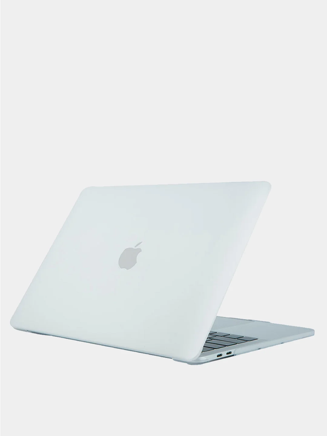 Белый чехол-накладка полупрозрачная для ноутбука Apple Macbook