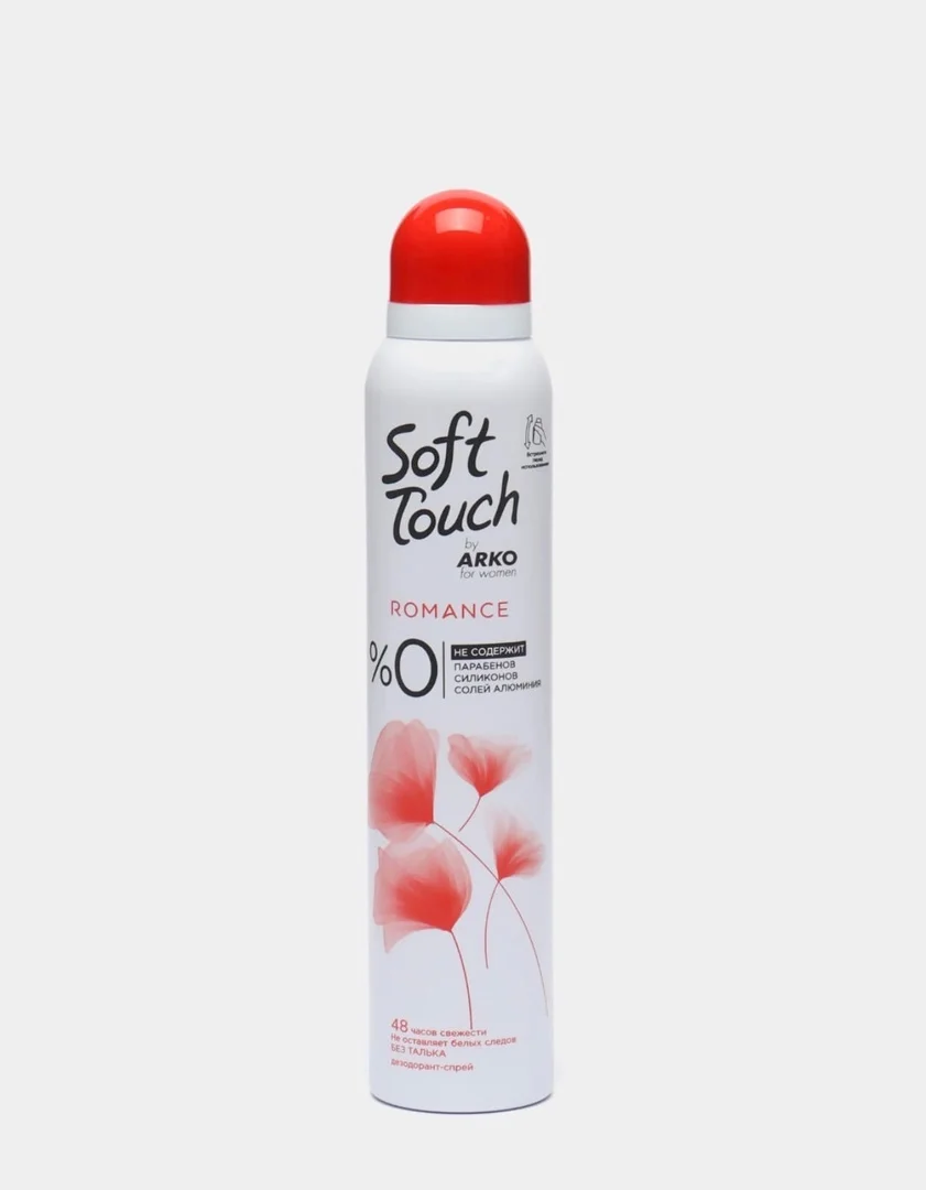 Алый дезодорант-антиперспирант Arko Soft Touch, женский, 200 мл