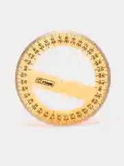 Оранжевый транспортир, 10 см, 360 градусов
