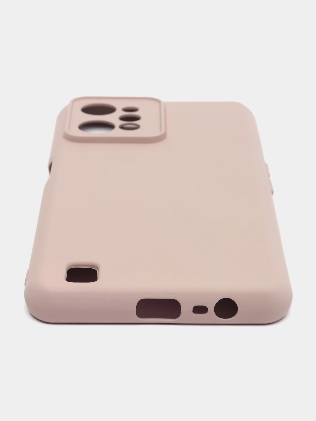 Бежевый меланж чехол Silicone Cover для Realme C31 / Реалми С30 силиконовый