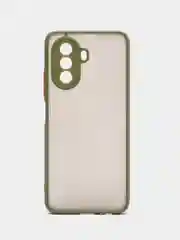 Лесной зеленый чехол Huawei Nova Y70, Хуавей Нова У70 пластиковый, матовый, с цветными кнопками