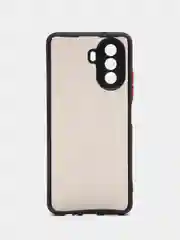 Черный чехол Huawei Nova Y70, Хуавей Нова У70 пластиковый, матовый, с цветными кнопками