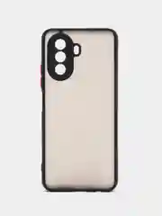 Черный чехол Huawei Nova Y70, Хуавей Нова У70 пластиковый, матовый, с цветными кнопками