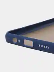 Темно-синий чехол Huawei Nova Y70, Хуавей Нова У70 пластиковый, матовый, с цветными кнопками