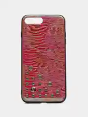 Фуксия чехол iPhone 6 / 6s / 7 / 8 / Se 2020 / 7 Plus / 8 Plus кожа,хамелеон,карман для карты