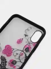 Чехол iPhone X / Xs пластик полупрозрачный матовый , рисунок , стразы