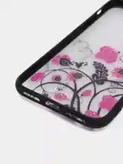 Чехол iPhone X / Xs пластик полупрозрачный матовый , рисунок , стразы