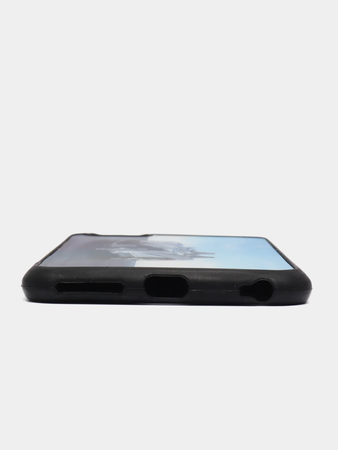 Голубой силиконовый чехол iPhone 6 Plus с рисунком галография