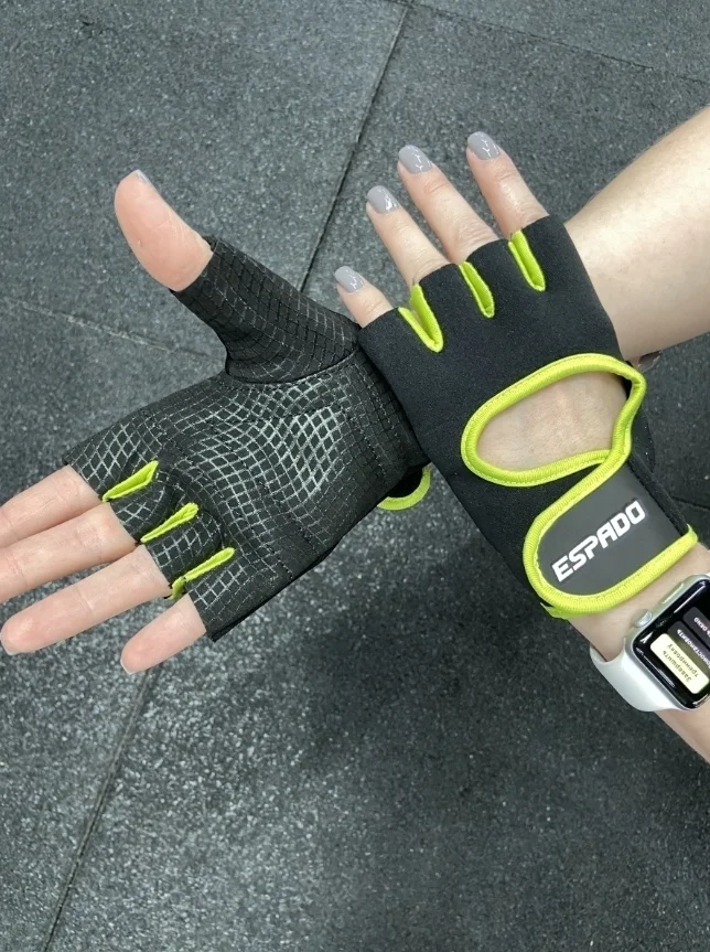 Зеленый перчатки спортивные для фитнеса Espado