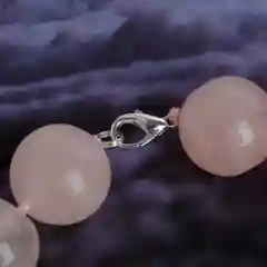 Бусы шар №20 "Кварц розовый", через узел, 55 см