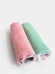 Розовый кухонная тряпка из микрофибры, впитывающая, двухцветная, 2 штуки, 16 х 27 см