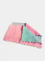Розовый кухонная тряпка из микрофибры, впитывающая, двухцветная, 2 штуки, 16 х 27 см