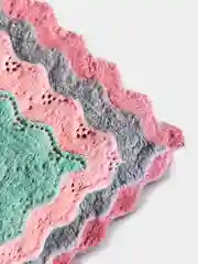 Розовый кухонная тряпка из микрофибры, впитывающая, двухцветная, 2 штуки, 16 х 27 см