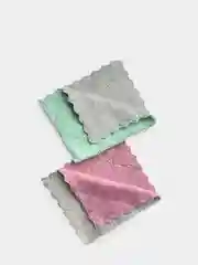 Серый кухонная тряпка из микрофибры, впитывающая, двухцветная, 2 штуки, 16 х 27 см