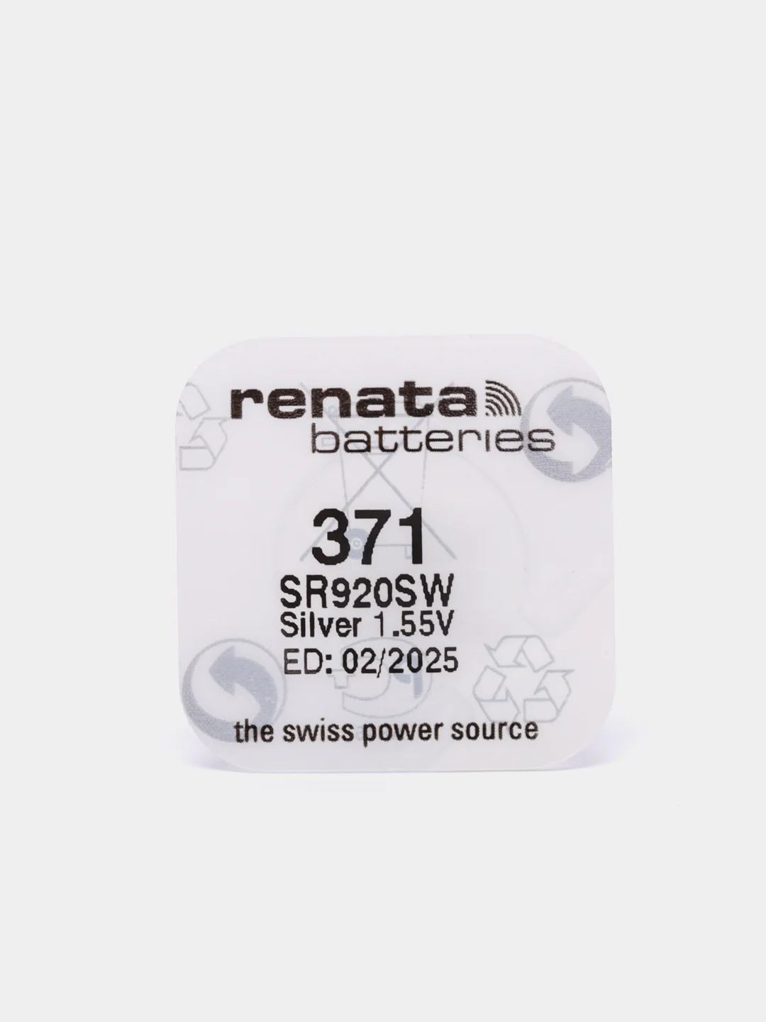 Батарейка для часов Renata 371, SR920SW, 370, AG6, SR920W, SR921, SR69