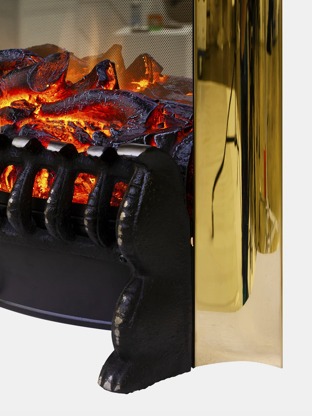 Очаг электрокамина RealFlame Fobos Lux, золотой, с обогревателем