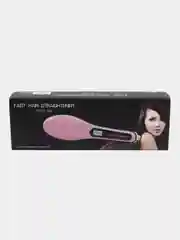Расческа выпрямитель волос с ионизацией Hair розовый