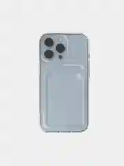 Белый чехол на iPhone 11/7/8/XS/XR/12/13/14/15/16, mini, Pro, Max, Plus с карманом для карт