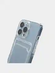 Белый чехол на iPhone 11/7/8/XS/XR/12/13/14/15/16, mini, Pro, Max, Plus с карманом для карт