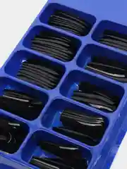 Черный накладные ногти, 100 штук